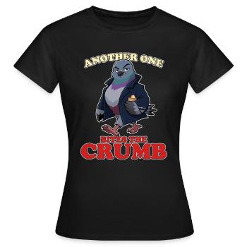 Un autre mord la miette, gangster pigeon drôle. - T-shirt Femme - noir - Devant - AI Model Female 172 dark (172cm)
