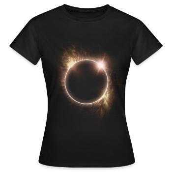 Éclipse solaire du cercle de feu - T-shirt Femme - noir - Devant - AI Model Female 172 dark (172cm)