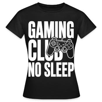 Manette Gaming Club Sans Sommeil - T-shirt Femme - noir - Devant - AI Model Female 172 dark (172cm)