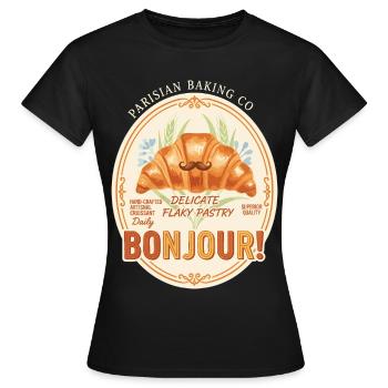 Petit-déjeuner Brunch drôle Café Beurre de cacahuète Érable - T-shirt Femme - noir - Devant - AI Model Female 172 dark (172cm)