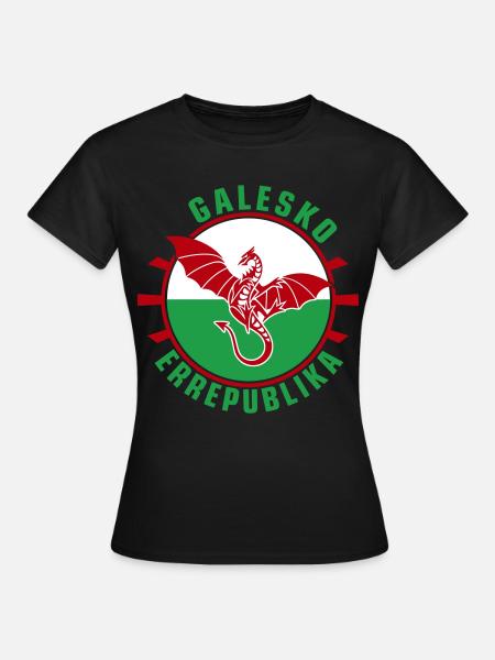 Galesko Errepublika – Walisische Republik - Frauen T-Shirt - Schwarz