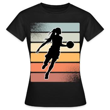 Basketball Basketballerin Frauen Basketball - Frauen T-Shirt - Schwarz - Vorne - AI Model Female 172 dark (172cm)