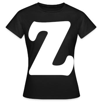 Impression en grand style Z | Lettre Z | Z Logo - T-shirt Femme - noir - Devant - AI Model Female 172 dark (172cm)