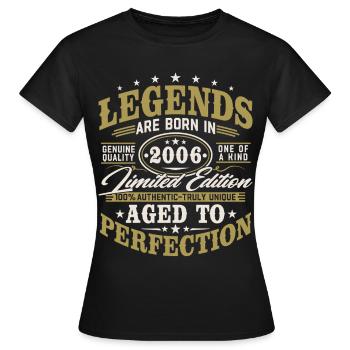 2006 Vintage Vintage Cadeau d’anniversaire Rétro - T-shirt Femme - noir - Devant - AI Model Female 172 dark (172cm)