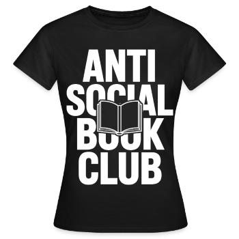 Anti Social Book Club - Women's T-Shirt - black - Front - AI Model Female 172 dark (172cm)