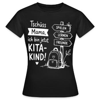 Kita-Kind Abschied von Mama - Frauen T-Shirt - Schwarz - Vorne - AI Model Female 172 dark (172cm)