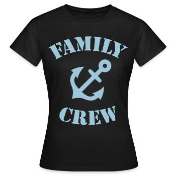 Équipage familial (Ancre / Équipage du navire / Bleu ciel) - T-shirt Femme - noir - Devant - AI Model Female 172 dark (172cm)