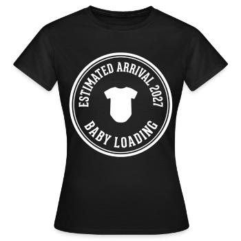 Baby Loading 2027 Ankunft - Frauen T-Shirt - Schwarz - Vorne - AI Model Female 172 dark (172cm)