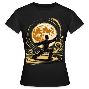 Tai Chi Zen Meditation – Chi Qigong Training - Frauen T-Shirt - Schwarz - Vorne - AI Model Female 172 dark (172cm)