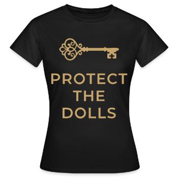 Protect The Dolls Key Gold - Women's T-Shirt - black - Front - AI Model Female 172 dark (172cm)