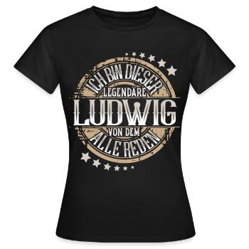 Ludwig - Frauen T-Shirt - Schwarz - Vorne - AI Model Female 172 dark (172cm)