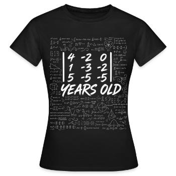 30. Jubiläum. Determinantenmatrix-Mathematik-Nerd lustig - Frauen T-Shirt - Schwarz - Vorne - AI Model Female 172 dark (172cm)