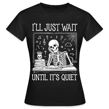 Lehrer, Halloween, Skelett - Frauen T-Shirt - Schwarz - Vorne - AI Model Female 172 dark (172cm)