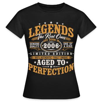 2006 Jahrgang Vintage Geburtstag Geschenk Retro - Frauen T-Shirt - Schwarz - Vorne - AI Model Female 172 dark (172cm)