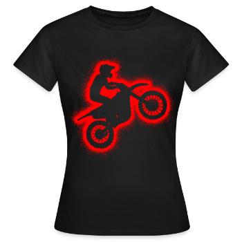 Dirt Bike Motorrad Jungen Herren Motocross Kinder - Frauen T-Shirt - Schwarz - Vorne - AI Model Female 172 dark (172cm)
