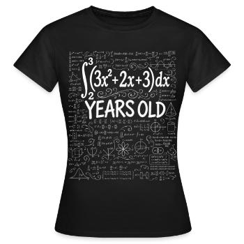 27. Geburtstag Analysis Mathematik-Nerd Lustig - Frauen T-Shirt - Schwarz - Vorne - AI Model Female 172 dark (172cm)