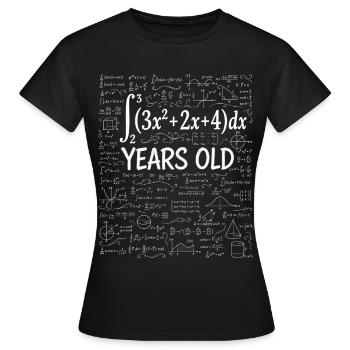 28. Geburtstag Analysis Mathe-Nerd Lustig - Frauen T-Shirt - Schwarz - Vorne - AI Model Female 172 dark (172cm)