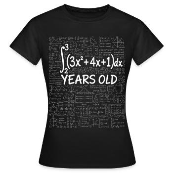 30. Geburtstag Analysis Integral Mathematik-Nerd Lustig - Frauen T-Shirt - Schwarz - Vorne - AI Model Female 172 dark (172cm)