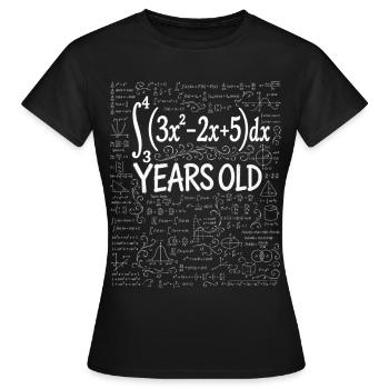 35. Geburtstag Analysis Integral Mathematik-Nerd Lustig - Frauen T-Shirt - Schwarz - Vorne - AI Model Female 172 dark (172cm)