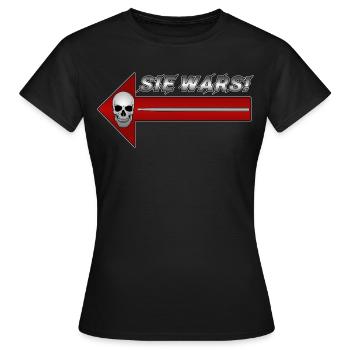 Skull Pfeil Parodie Design Sie wars - Frauen T-Shirt - Schwarz - Vorne - AI Model Female 172 dark (172cm)