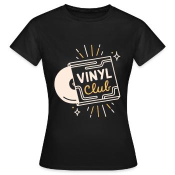Vinyl club record lovers analog music - Women's T-Shirt - black - Front - AI Model Female 172 dark (172cm)