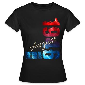 80. Geburtstag Geschenk Original August 1946 - Frauen T-Shirt - Schwarz - Vorne - AI Model Female 172 dark (172cm)