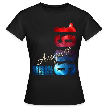 40. Geburtstag Geschenk Original August 1986 - Frauen T-Shirt - Schwarz - Vorne - AI Model Female 172 dark (172cm)