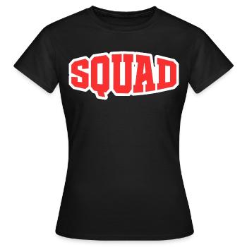 Squad - Women's T-Shirt - black - Front - AI Model Female 172 dark (172cm)