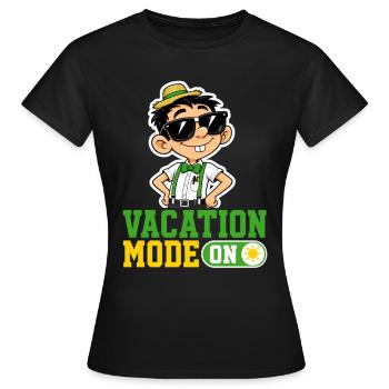 Vacation Mode On Katze Urlaub Spruch Hawaii - Frauen T-Shirt - Schwarz - Vorne - AI Model Female 172 dark (172cm)