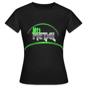 Nu Metal Toxic Green Cap Edition - Frauen T-Shirt - Schwarz - Vorne - AI Model Female 172 dark (172cm)