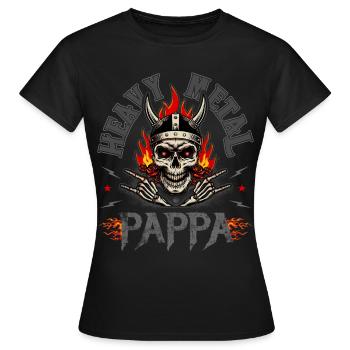 Heavy Metal Dad T-Shirt Geschenk - Frauen T-Shirt - Schwarz - Vorne - AI Model Female 172 dark (172cm)