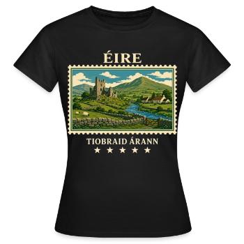 Irland Tipperary Vintage Reisemarke - Frauen T-Shirt - Schwarz - Vorne - AI Model Female 172 dark (172cm)