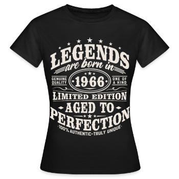 1966 Jahrgang Vintage Geburtstag Geschenk Retro - Frauen T-Shirt - Schwarz - Vorne - AI Model Female 172 dark (172cm)
