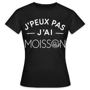 Moisson Humour Cadeau Passionné d'Agriculture - T-shirt Femme - noir - Devant - AI Model Female 172 dark (172cm)