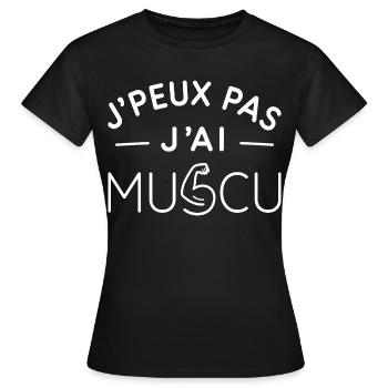 Musculation Humour Cadeau Passionné de Fitness - T-shirt Femme - noir - Devant - AI Model Female 172 dark (172cm)