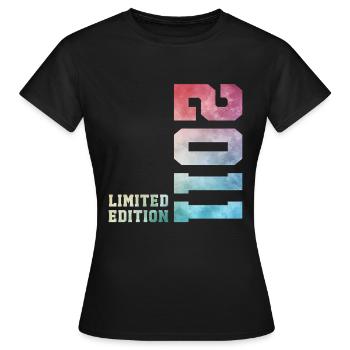 15. Geburtstag Limited Edition 2011– Jahrgang 2011 - Frauen T-Shirt - Schwarz - Vorne - AI Model Female 172 dark (172cm)