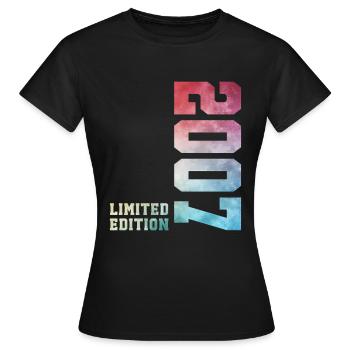 19. Geburtstag Limited Edition 2007 Jahrgang 2007 - Frauen T-Shirt - Schwarz - Vorne - AI Model Female 172 dark (172cm)