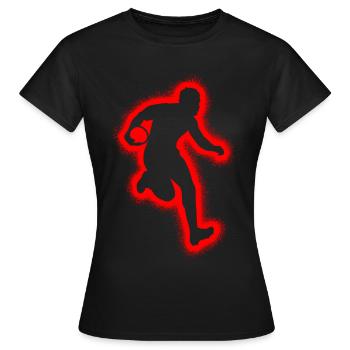 Rugbyspieler Herren Jungen Rugby - Frauen T-Shirt - Schwarz - Vorne - AI Model Female 172 dark (172cm)