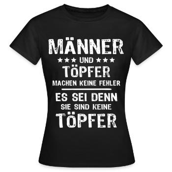Töpfer - Frauen T-Shirt - Schwarz - Vorne - AI Model Female 172 dark (172cm)