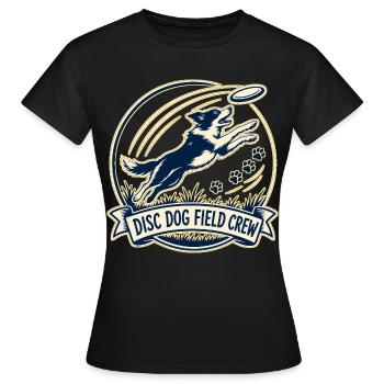 DISC DOG FIELD CREW Hund - Women's T-Shirt - black - Front - AI Model Female 172 dark (172cm)