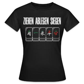 Ziehen Ablegen Siegen - Frauen T-Shirt - Schwarz - Vorne - AI Model Female 172 dark (172cm)