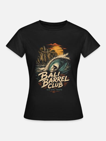Bali Barrel Club Surf - Frauen T-Shirt - Schwarz