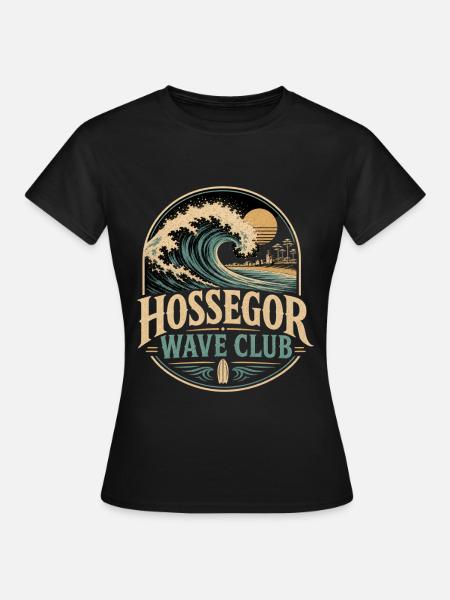 Hossegor Wave Club Surf - Frauen T-Shirt - Schwarz