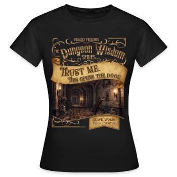 This Opens the Door - Women's T-Shirt - black - Front - AI Model Female 172 dark (172cm)