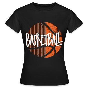 Basket-ball - T-shirt Femme - noir - Devant - AI Model Female 172 dark (172cm)