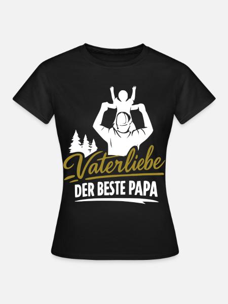 Vaterliebe Der Beste Papa - Frauen T-Shirt - Schwarz