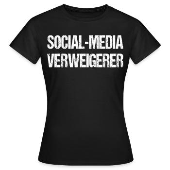 Social Media Denier Digital Detox Offline - Women's T-Shirt - black - Front - AI Model Female 172 dark (172cm)