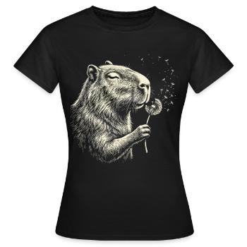 Rêve du castor pissenlit - T-shirt Femme - noir - Devant - AI Model Female 172 dark (172cm)