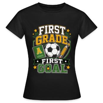 Inscriptions scolaires au football - T-shirt Femme - noir - Devant - AI Model Female 172 dark (172cm)