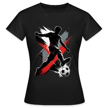 Footballeurs - T-shirt Femme - noir - Devant - AI Model Female 172 dark (172cm)